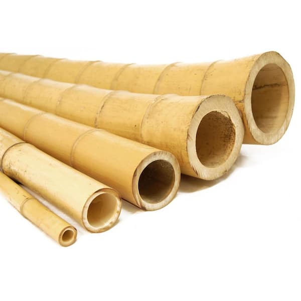 2 in. D x 90 in. L Natural Bamboo Poles (10-Pack/Bundle)