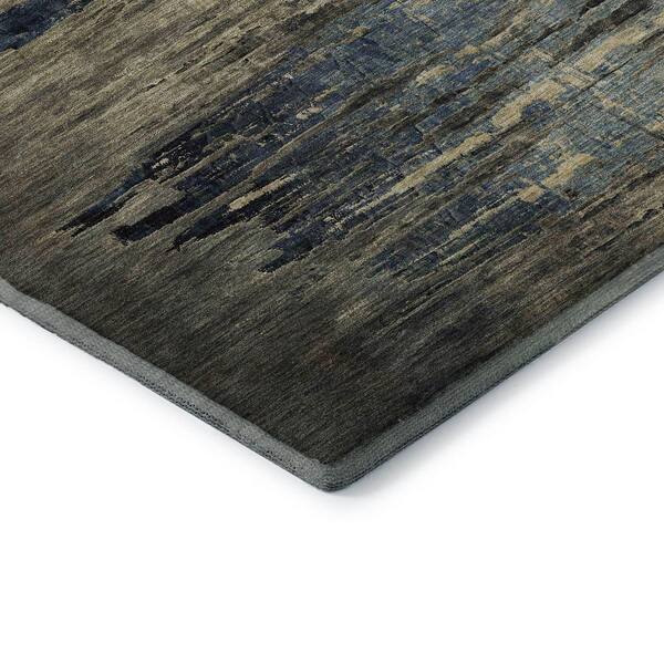 Mayfield Premium Machine Washable Abstract AMF1299 Coffee 3 ft. x 4 ft. Area Rug