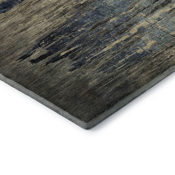 Mayfield Premium Machine Washable Abstract AMF1299 Coffee 3 ft. x 5 ft. Area Rug