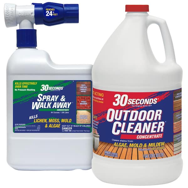 30 Seconds 1 Gal. Outdoor Cleaner Concentrate and 64 oz. Ready-To-Spray and Walk Away Cleaner Bundle