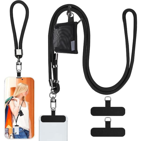OBJLGEV Adjustable Phone Lanyard Wrist Strap Set with Detachable