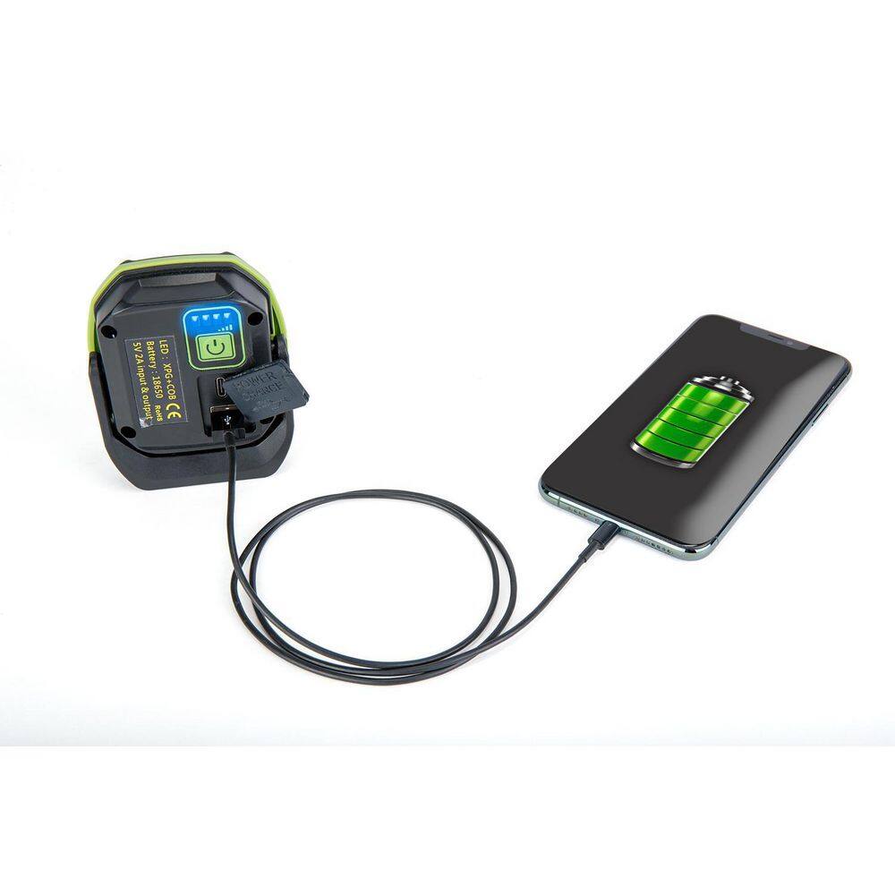 800 Lumen Black Rechargeable LED Spot and Flood Light