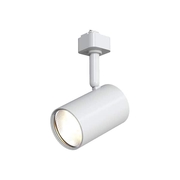 Hampton Bay 1-Light White Integrated LED Linear Track Lighting Mini-Cylinder Step Head