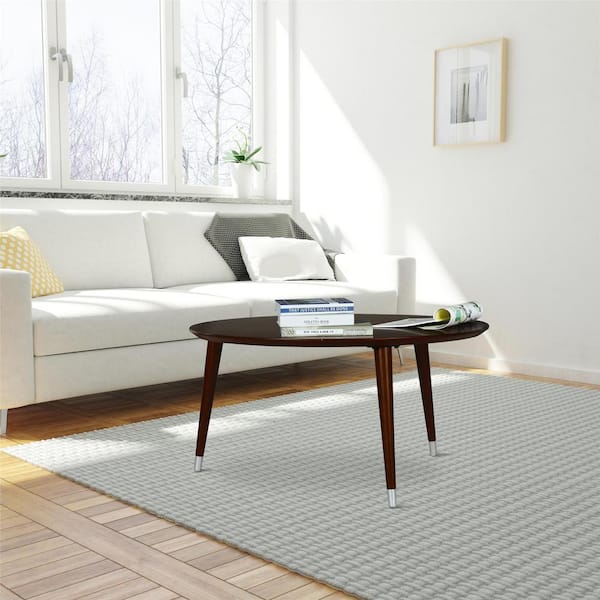 Nonogratz Kennington 35.38 in. L Round, MDF Top Coffee Table, Espresso