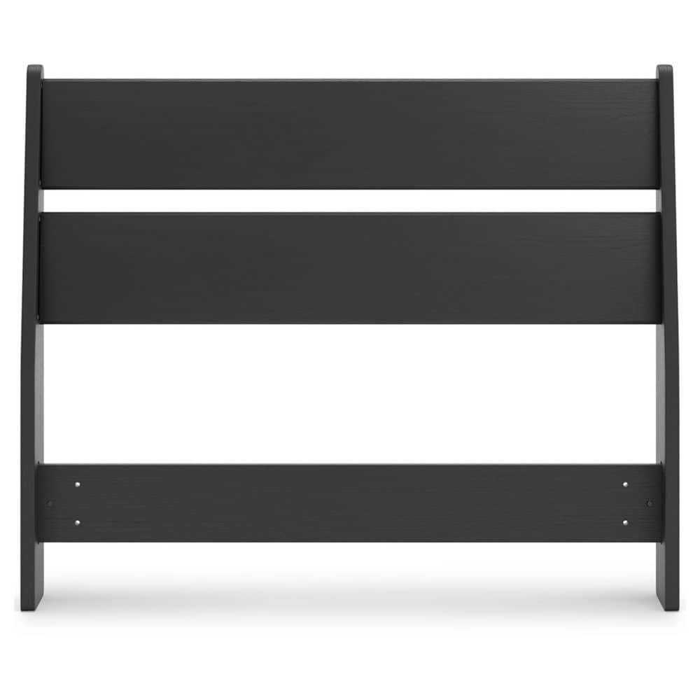 Black Twin Contemporary Wood Platform Bed