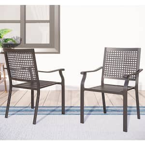 Stackable Metal Outdoor Dining Chair (2-Pack)