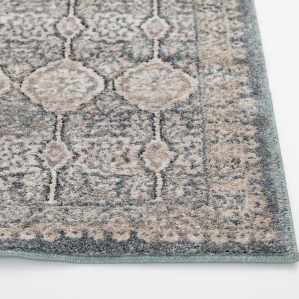 Home Decorators Collection Morrow 2 ft. x 7 ft. Light Blue/Light