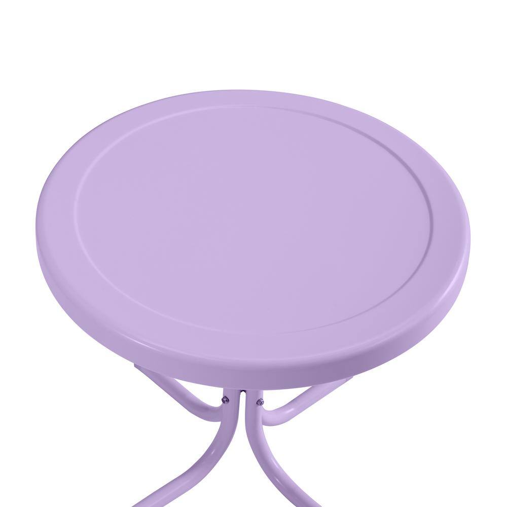 Lavender Gloss Steel Retro Outdoor Side Table