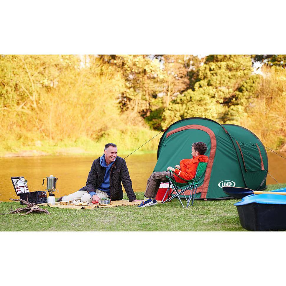 Green 2-Person Pop-Up Camping Tent with Carry Bag