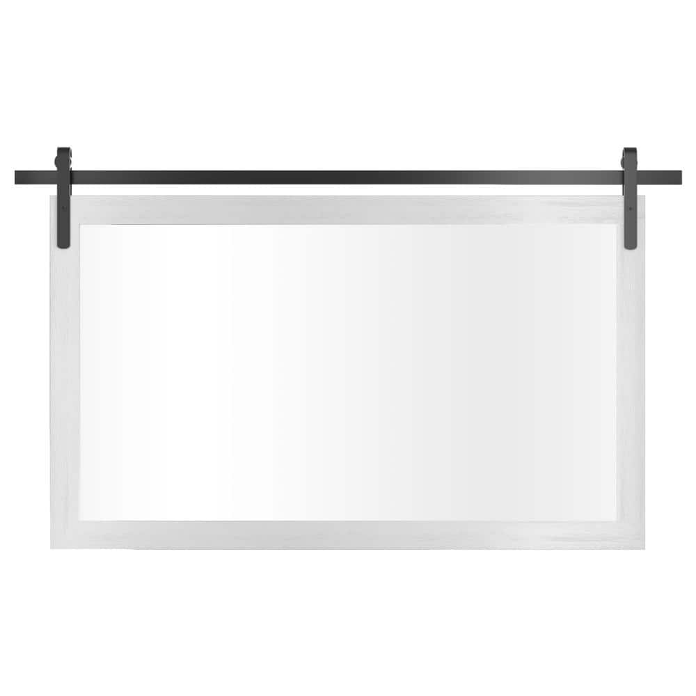 40 in. W x 26 in. H Large Rectangle Mirror Wood Framed Wall Mirror Bathroom Mirror Vanity Mirror in White price history on PriceWatchPro