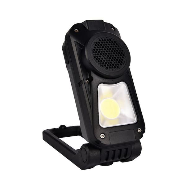 ELECWISH Rechargeable 600 Lumens LED Work Light With Bluetooth Speaker, Magnet, Battery Indicator and 180° Swivel Bracket