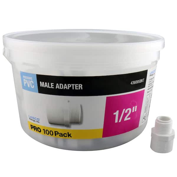 Apollo 1/2 in. Sch. 40 PVC Male Adapter (100-Pack)