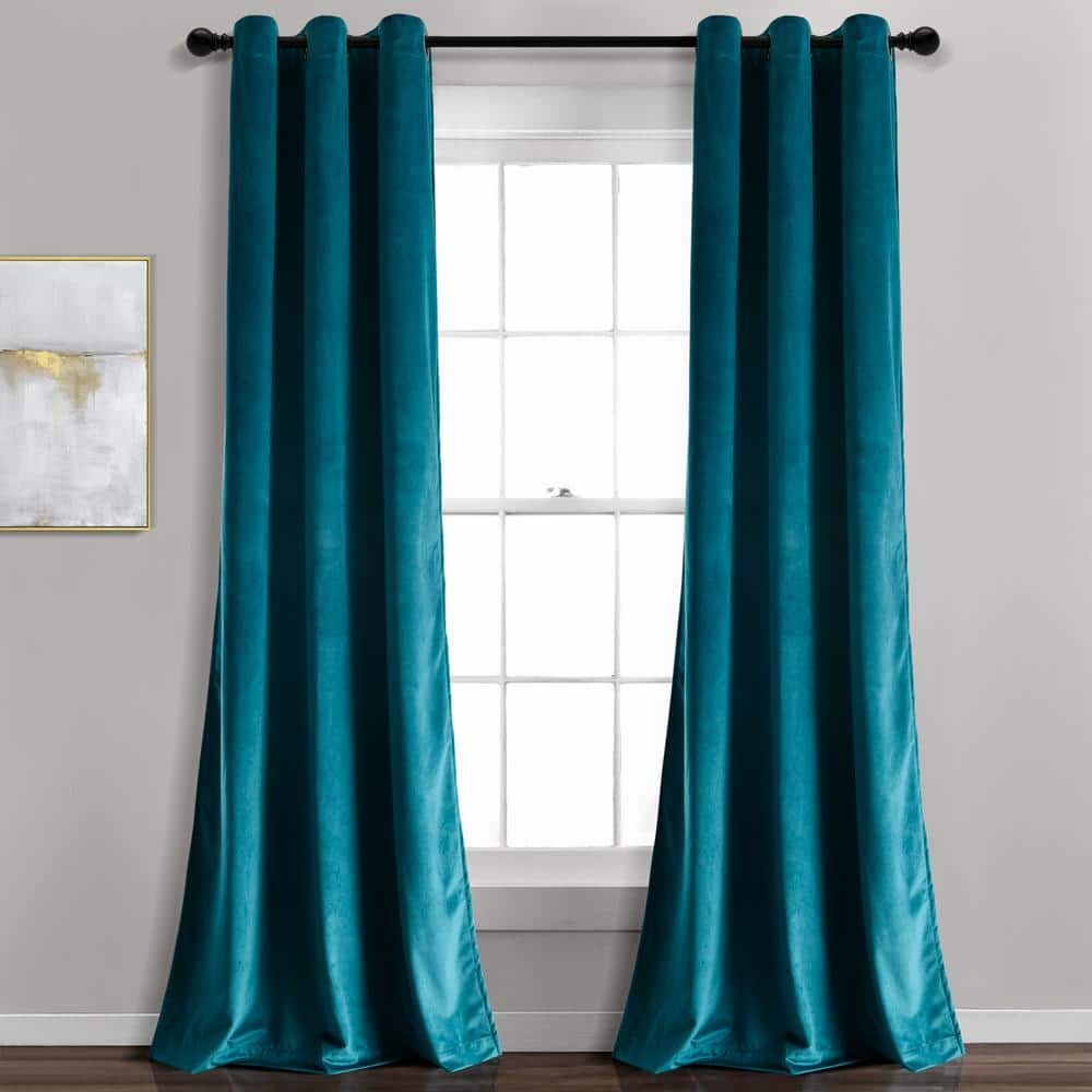 Lush Decor Prima Velvet Solid Light Filtering Grommet Window Curtain