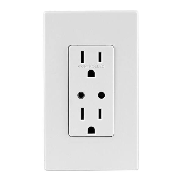 Leviton Z-Wave Enabled 15 Amp Scene Capable Receptacle with LED Locator, White/Ivory/Lite Almond