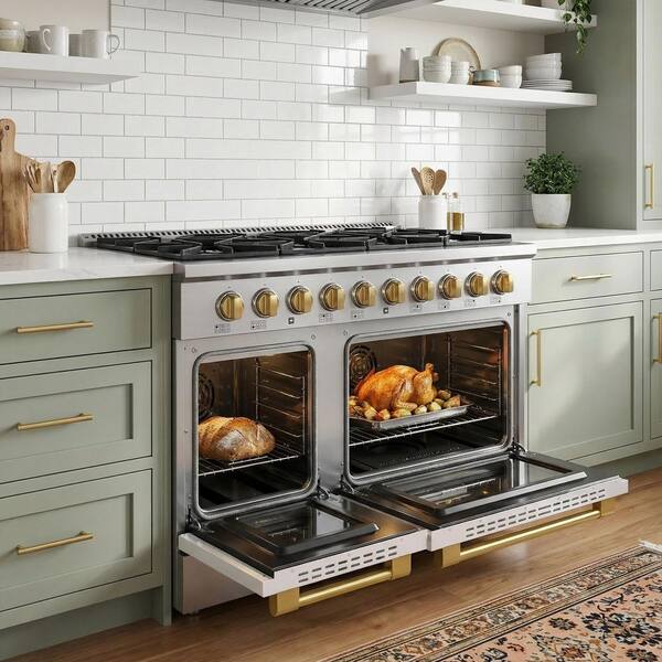 JANSKA Professional 48 in. Freestanding Dual Fuel Range, 8-Burners