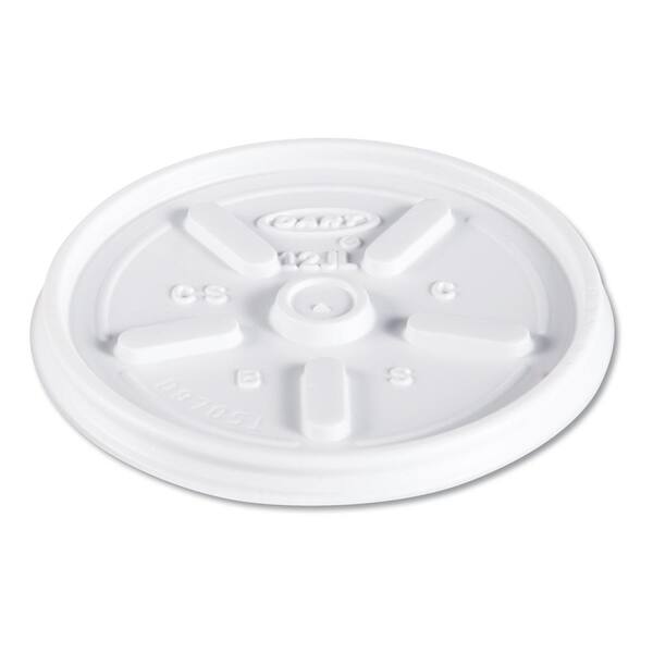 DART White 1000-Piece Vented Plastic Lids for 6 oz. to 14 oz. Foam Cups, Bowls and Containers Set