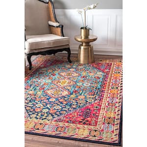 Meadow Vintage Vibrant Multi 4 ft. x 6 ft. Area Rug