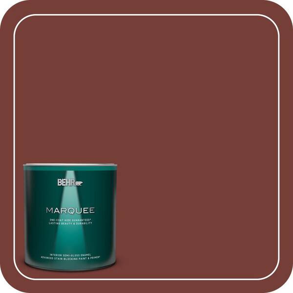 BEHR MARQUEE 1 qt. #BXC-76 Florence Red Semi-Gloss Enamel Interior Paint & Primer