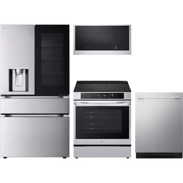 29 cu. ft. Standard Depth French Door Craft Ice Refrigerator with Induction Range and Dishwasher with 3rd Rack