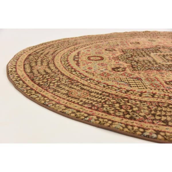 Palace Jackson Brown 6' 0 x 6' 0 Round Rug