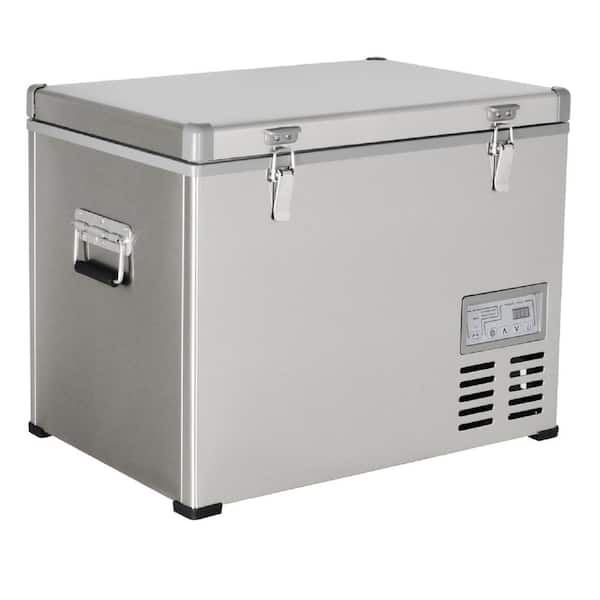 Kalamera 1.6 cu. ft. 47 qt. Portable Refrigerator/Freezer Stainless Steel