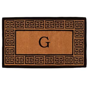 The Grecian Extra-Thick 24 in. x 36 in. Monogram G Door Mat