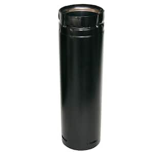 4 in. x 12 in. BLACK PELLET VENT Chimney Pipe