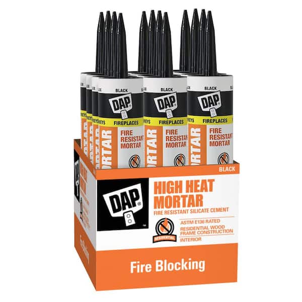 DAP 10.1 oz. Black High Heat Mortar Sealant (12-Pack)