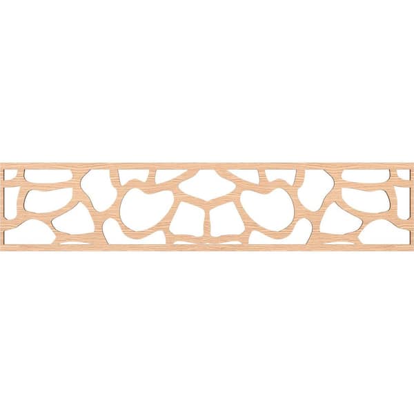 Ekena Millwork Rochester Fretwork 0.25 in. D x 46.75 in. W x 10 in. L Red Oak Wood Panel Moulding