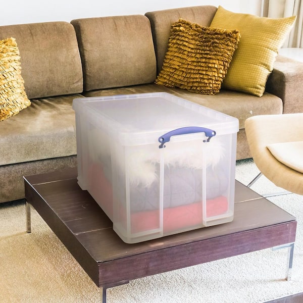 スクエア ドル箱84個 84L Storage Container w/Snap Lid & Clip Lock Handle, Clear 84C HD