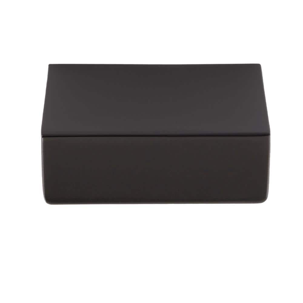 Martin Matte Black Rectangular Finger Pull with Mounting Hardware