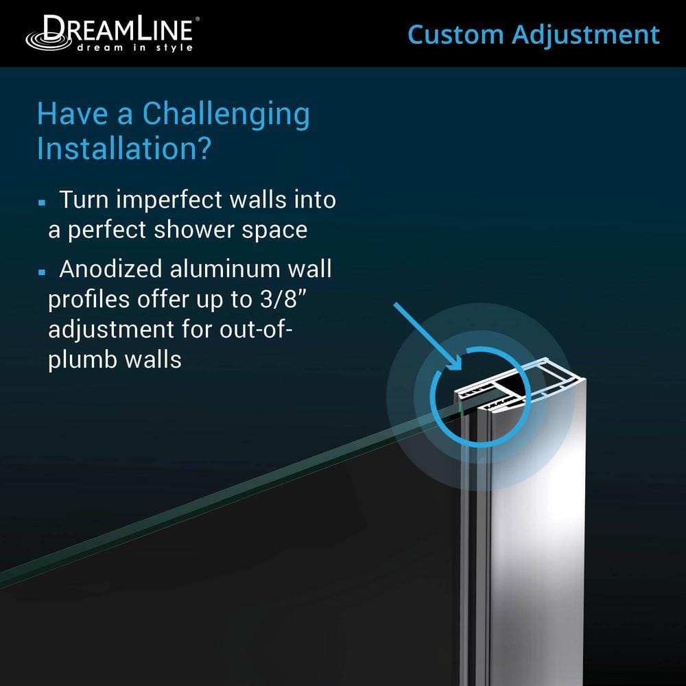 Aqua Frameless Clear Glass Hinged Tub Door with Brushed Nickel Hardware