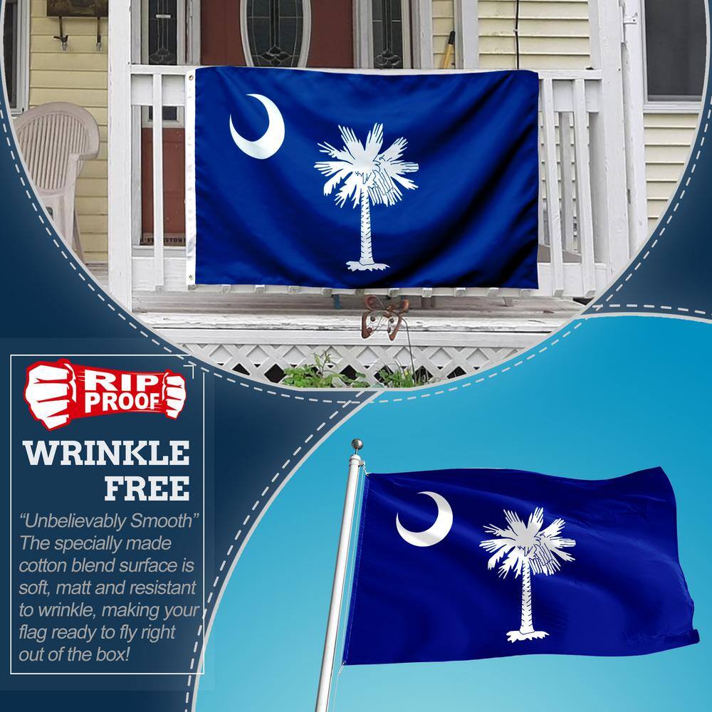 Rip-Proof Double Sided 3x5 South Carolina State Flag with Grommets