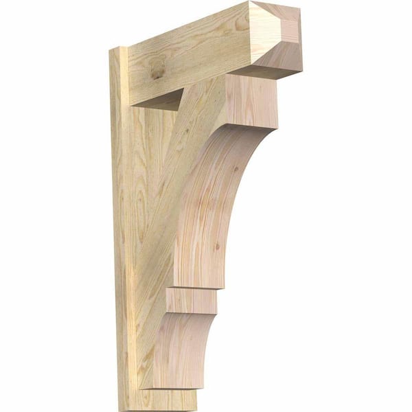 Ekena Millwork 8 in. x 36 in. x 24 in. Balboa Craftsman Rough Sawn Douglas Fir Outlooker