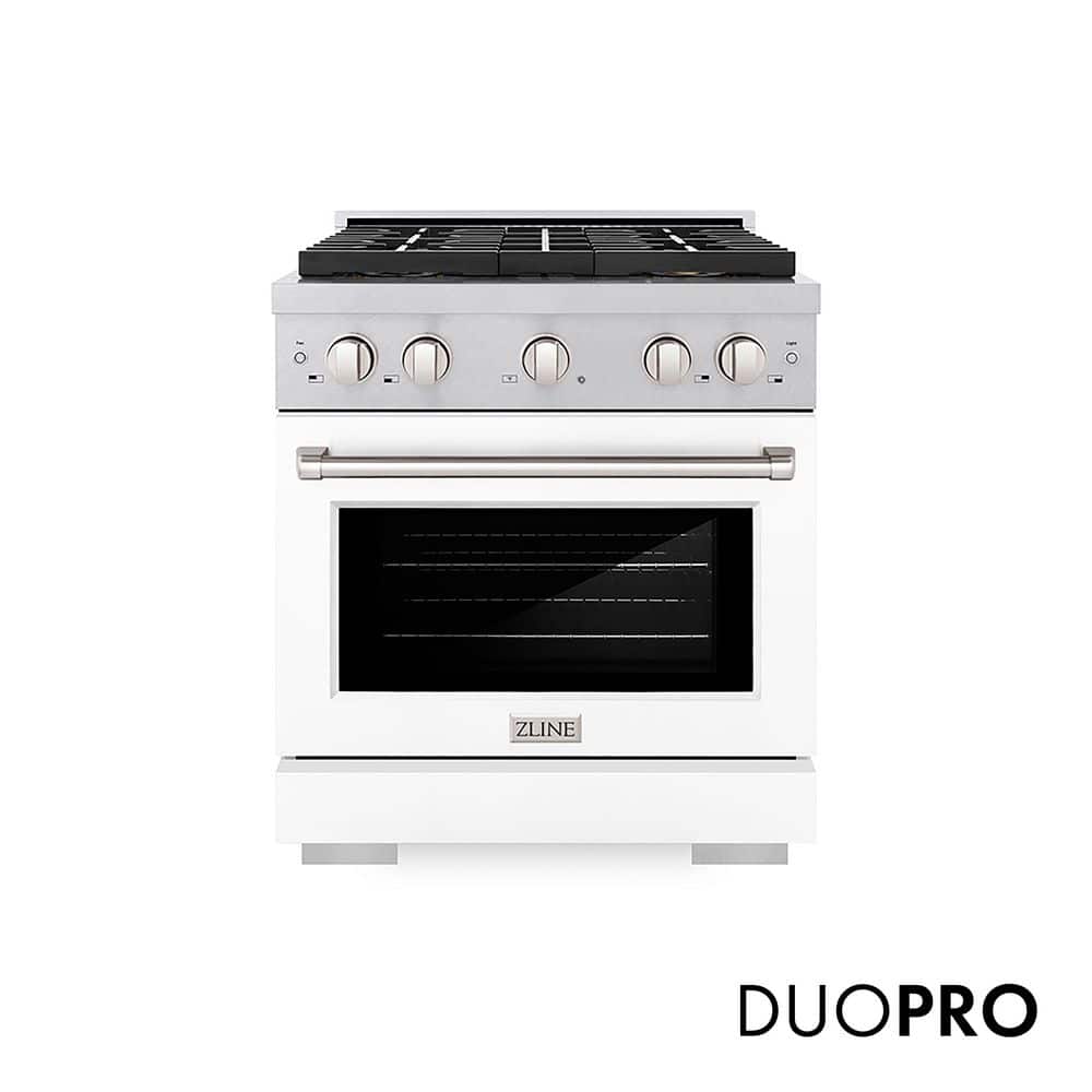 Cooking Ranges Gas ZLINE Kitchen and Bath 30 in. 4.2 cu. ft. Paramount Gas Range with 4 ...