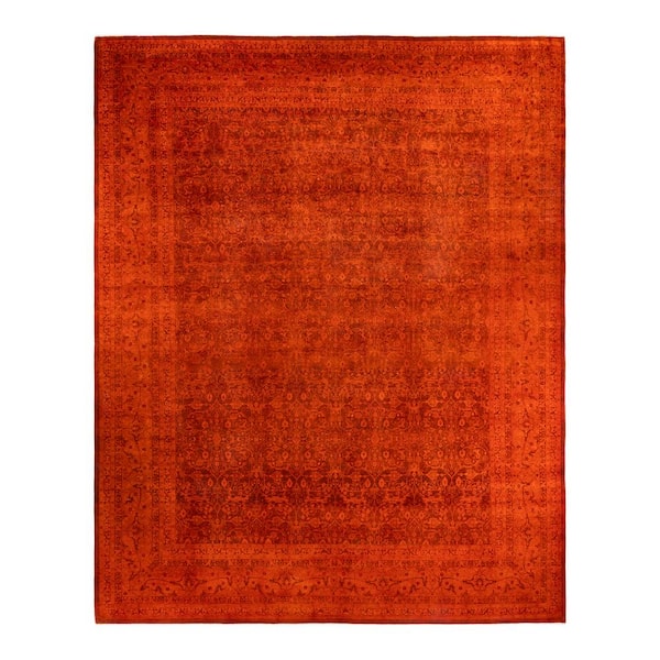 One-of-a-Kind Fine Vibrance Orange 15 ft. 3 in. x 12 ft. 1 in. Handmade Area Rug