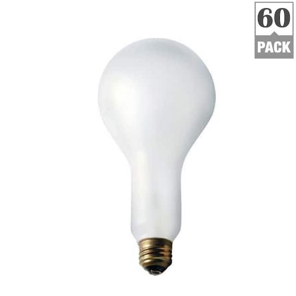 Philips 150-Watt A25 Silicone Coated Frosted Incandescent Light Bulb Soft White (2700K) (60-Pack)