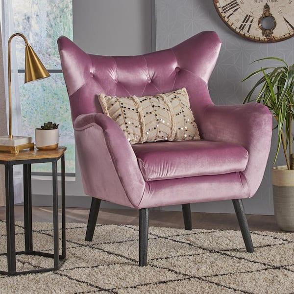 Seigfried Light Lavender Velvet Tufted Club Chair