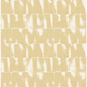 Bancroft Artistic Stripe Yellow Nonpasted Non Woven Wallpaper Sample