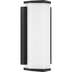 Z-1070 LED Collection 1-Light Textured Black White Acrylic Shade Modern Outdoor Small Wall Sconce Light