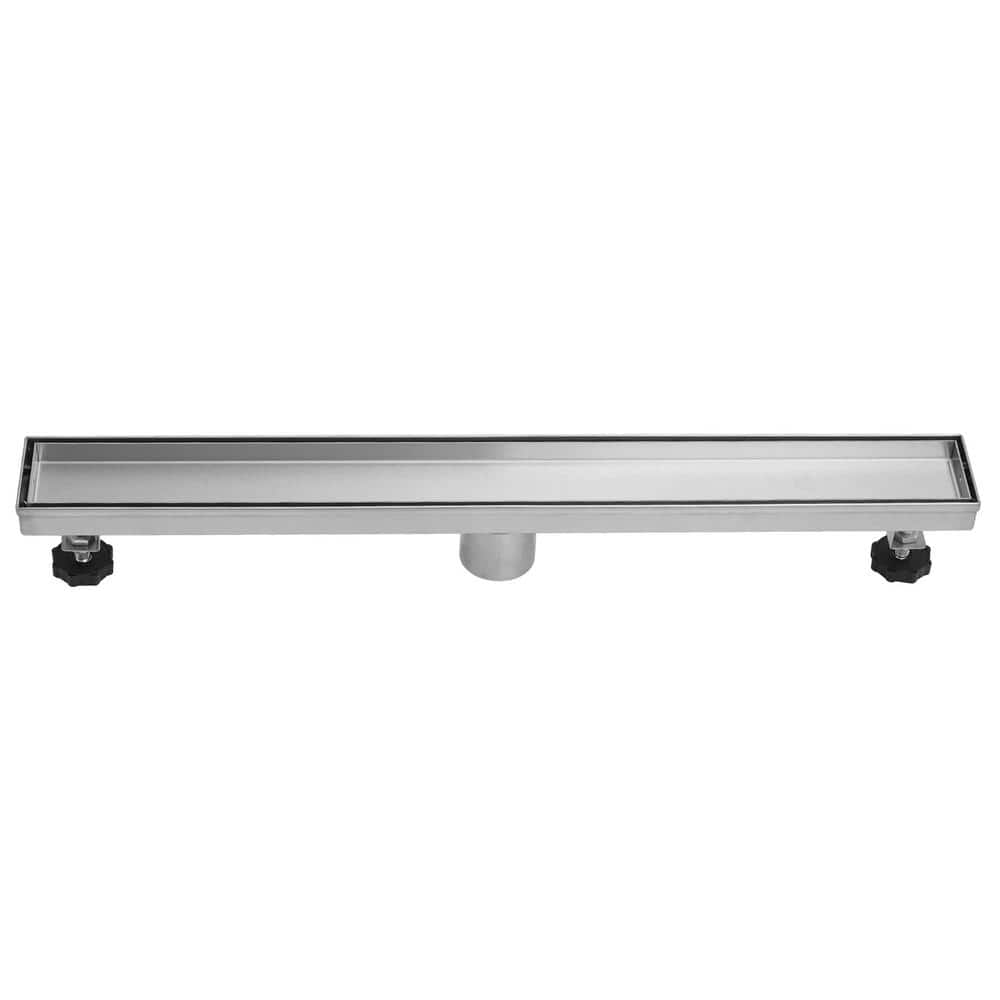 24 in. Brushed Nickel Stainless Steel Linear Shower Drain with Tile Insert and Slot Pattern price history on PriceWatchPro
