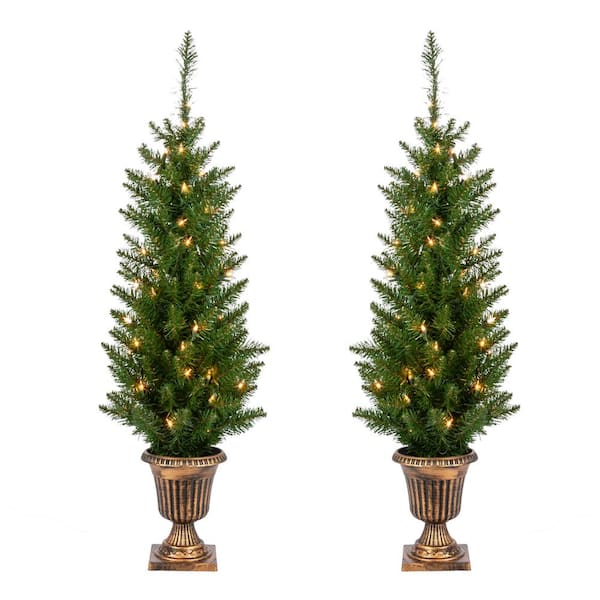 Sterling 3.5 ft. Green PreLit Warm White Artificial Christmas Tree Pine with 200 Lights