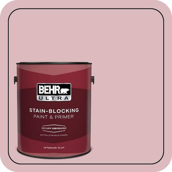 BEHR ULTRA 1 gal. #S130-2 Shy Smile Extra Durable Flat Interior Paint & Primer