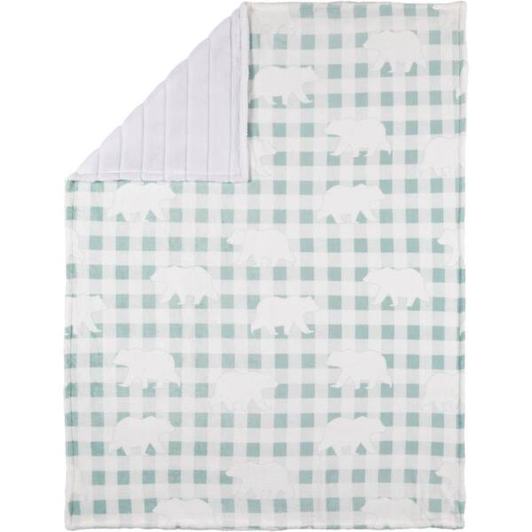 Aqua Plaid Polyester Throw Blanket 65849.ECZ.05 The Home Depot