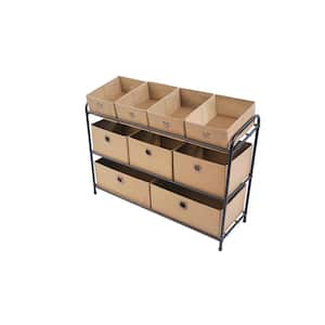 14.5 in. H x 4 in. W x 13 in. D Brown Metal 3-Cube Organizer