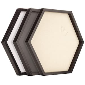 Black Hexagon Dry Erase, Chalkboard and Pinboard 3-Piece Wall Organizer Set