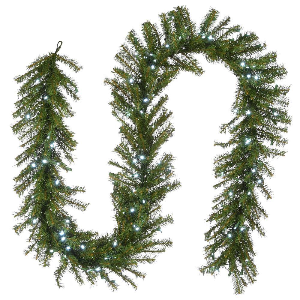 Battery Operated National Tree Company Pre-Lit Artificial Christmas Garland Christmas Collection 9 Feet White Lights Norwood Fir Green