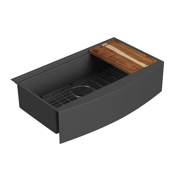Pulse Kitchen PULSE Showerspas Santa Cruz 31 in. Farmhouse/Apron Single Bowl 16 Gauge ...