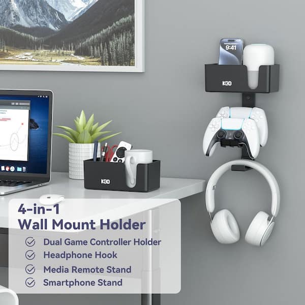 WHAT WE WANT WWW_CUPHOLDER セット OBJLGEV 4-in-1 Wall Mount Headphone Stand with Dual