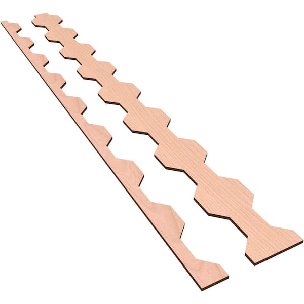 Ekena Millwork Pontiac 47 in. H x 0.25 in. W Slatwall Panels in Alder 17-Pack